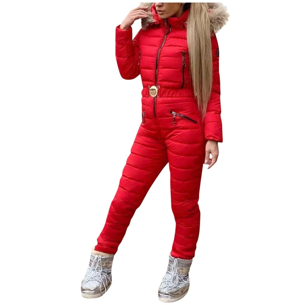 Ladies' One-Piece Cotton Ski Suit and Jumpsuit Set