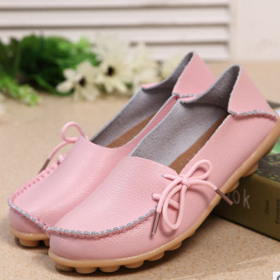 Genuine Leather Women's Flat Loafers Size 44