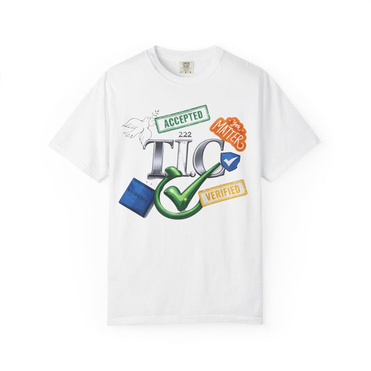 T-Shirt — Verified 'TIC' Graphic Tee with Checkmarks & 'Accepted/Verified' Badges
