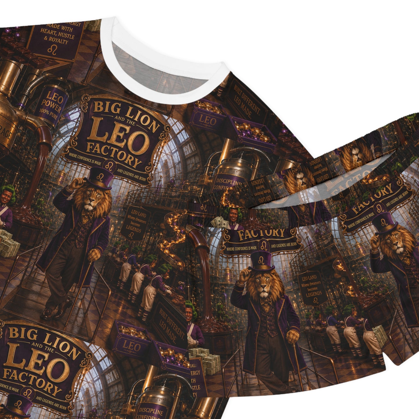 Leo Factory Women's Short Pajama Set — Vintage Steampunk Nightwear