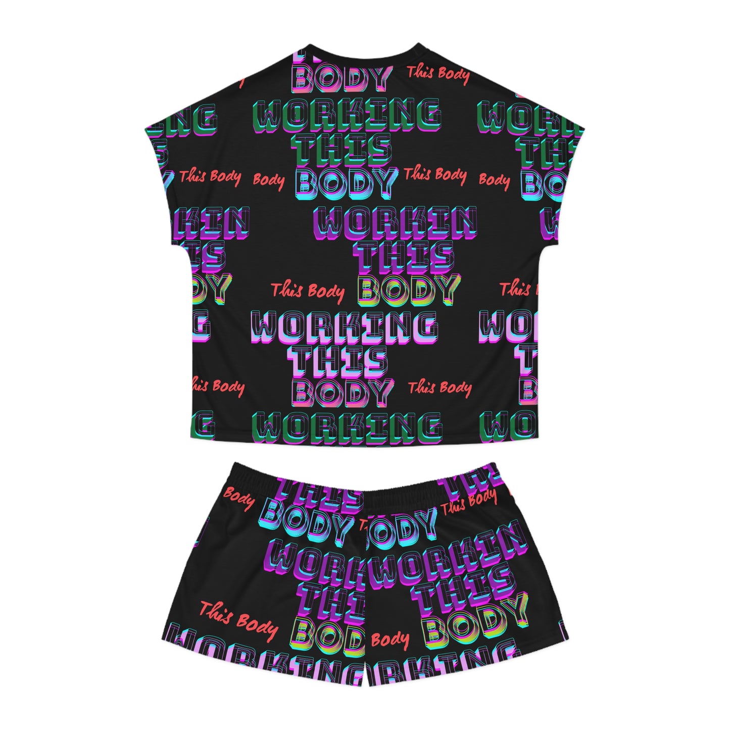 Vibrant Women's Short Pajama Set, Lounge Wear, Sleepwear, Gift for Her, Home Comfort, Pajama Party, Relaxation Essentials