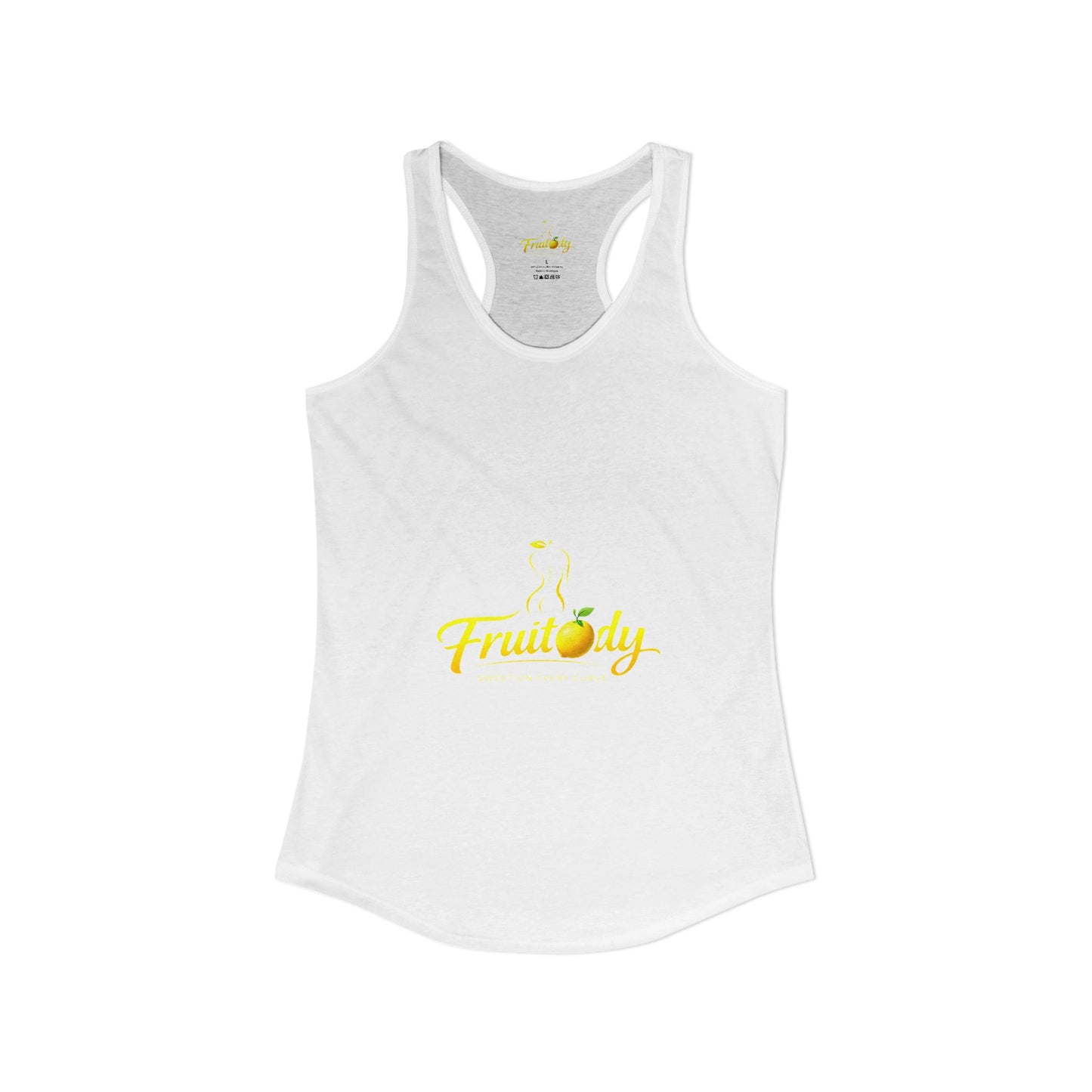 Black Women's Fruitody lemon Racerback Tank