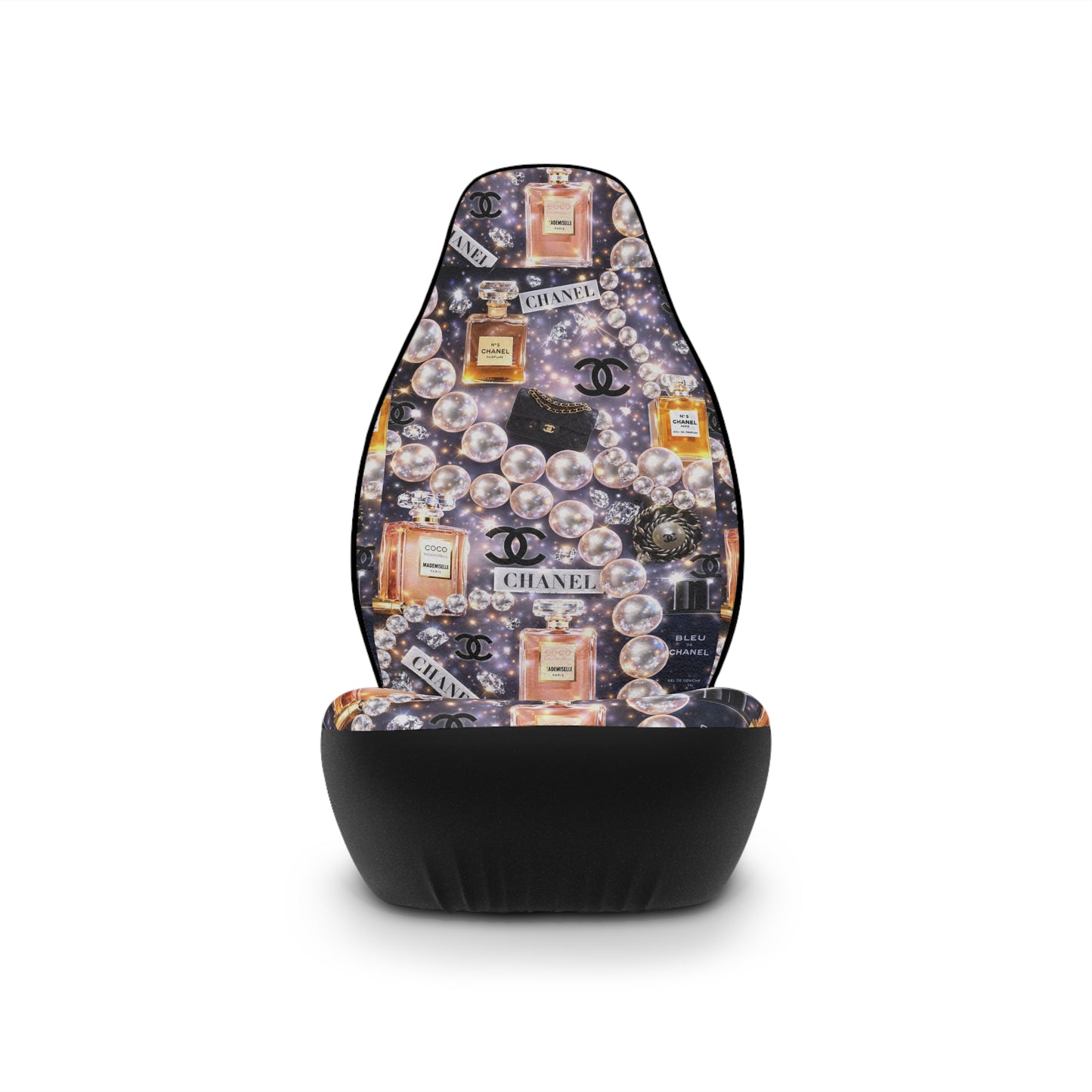 Chanel- Car Seat Covers - Luxury Perfume & Pearl Pattern Car Seat Cover