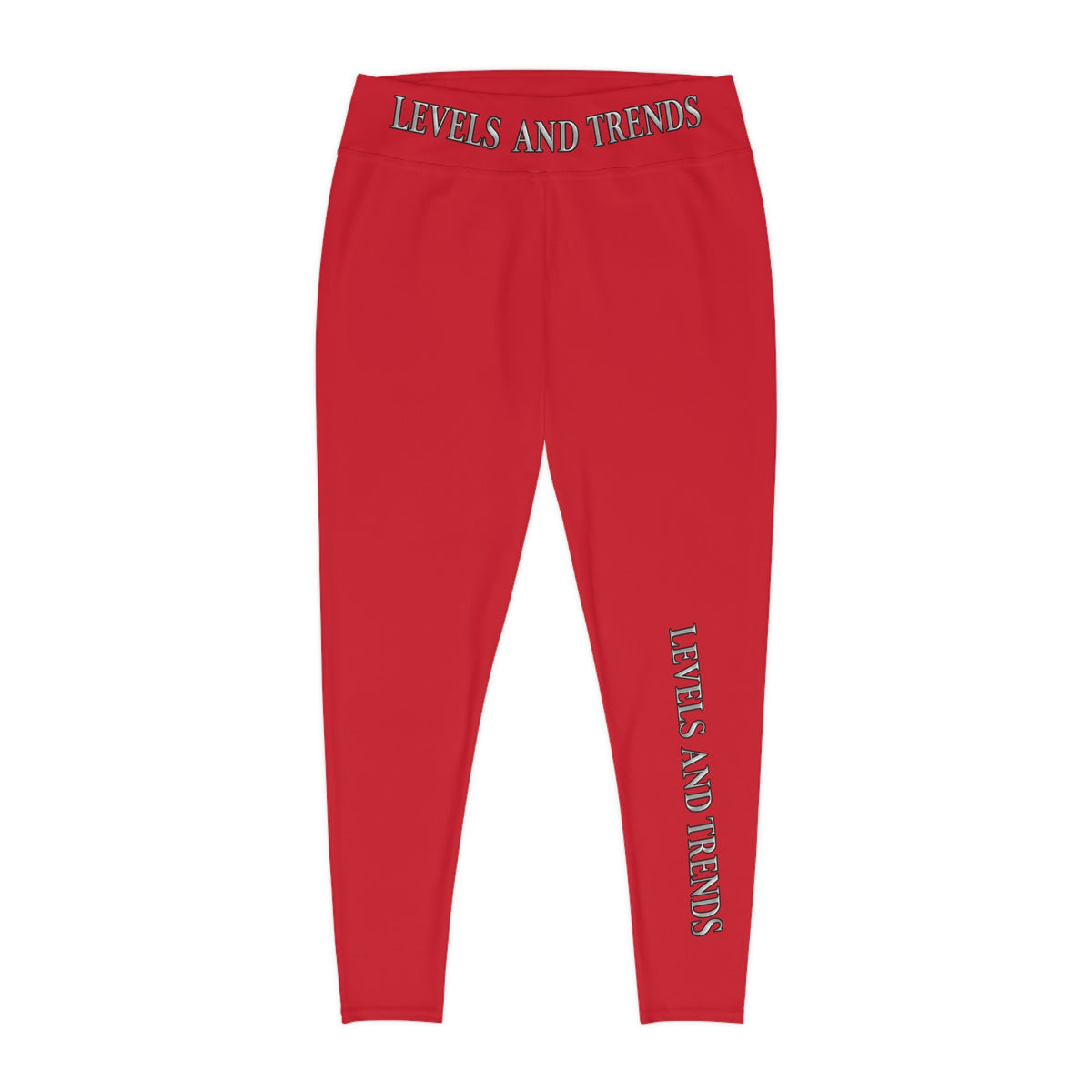Plus Size Leggings —red  'Levels and Trends' All-Over Print