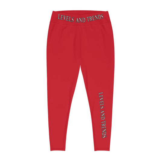 Plus Size Leggings —red  'Levels and Trends' All-Over Print