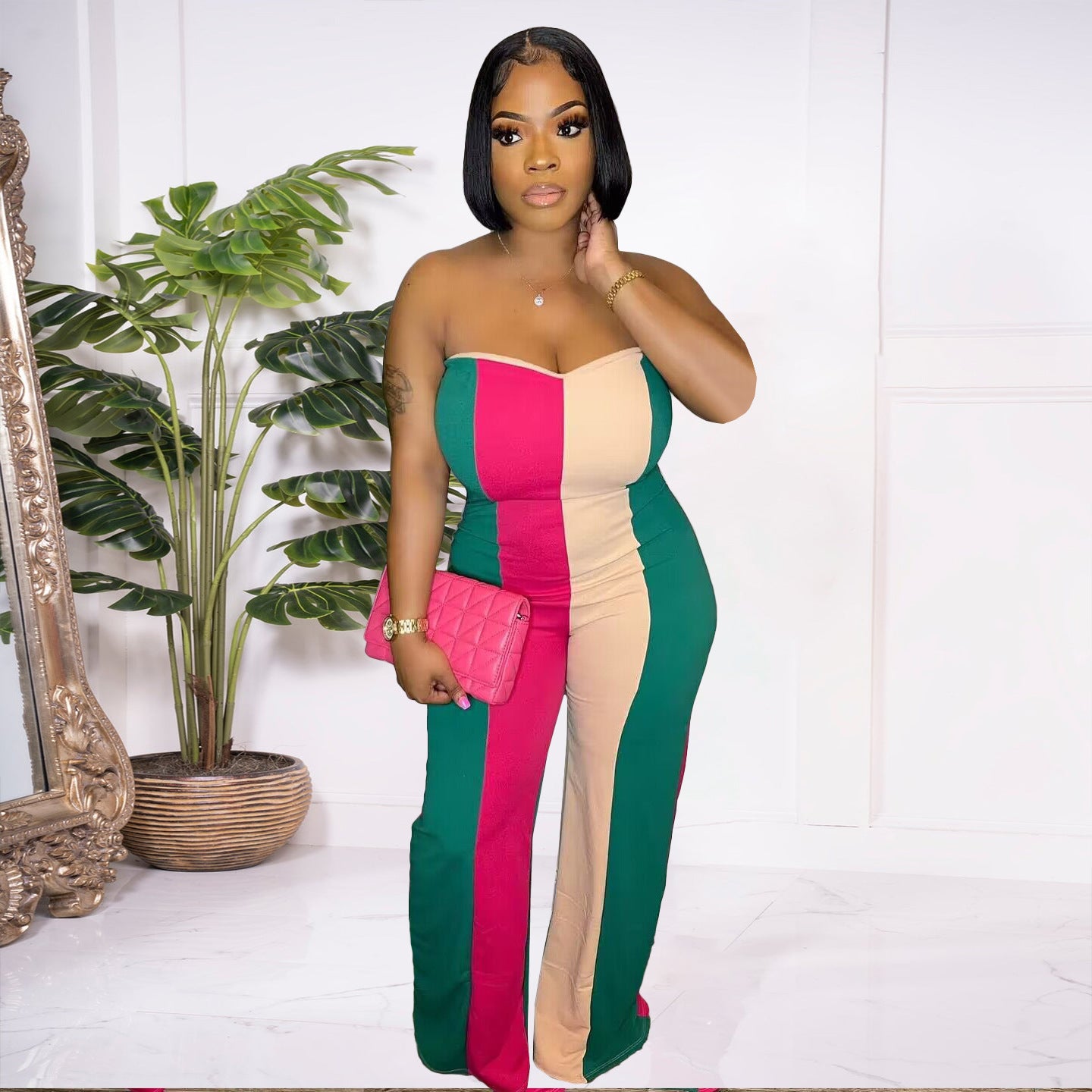 Women's Fashion Digital Print Sexy Jumpsuit