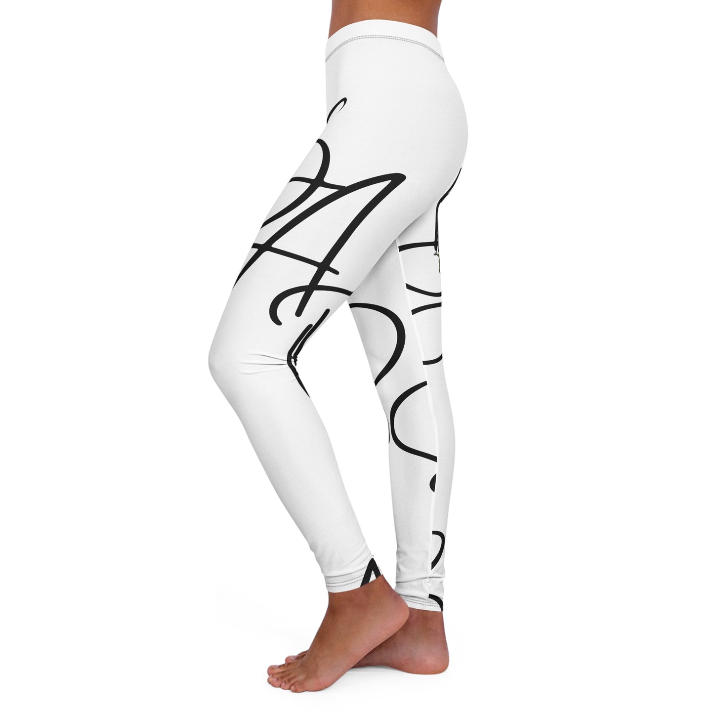 B.a.p.s-Diva white High-Waist Women’s Leggings — Everyday Activewear Yoga Pants