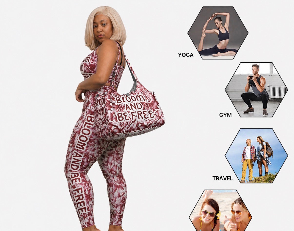 Bloom and Be Free-Sports Bag