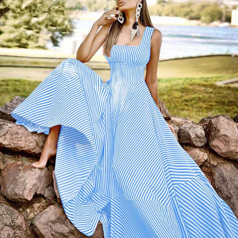 2026 Summer Women's Striped Sleeveless Dress