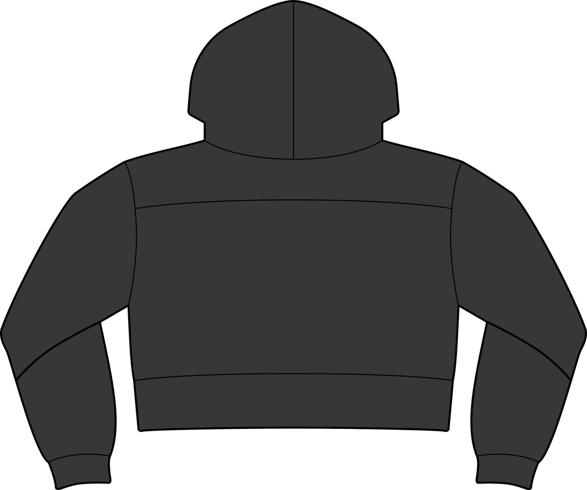 Cropped Hoodie — Levels and trends Cropped Fleece Hooded Sweatshirt
