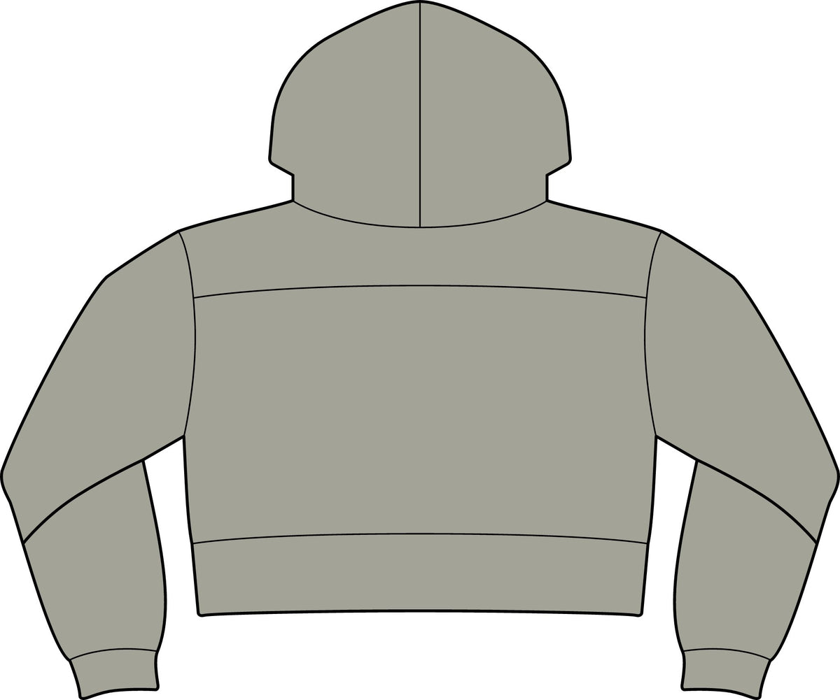 Cropped Hoodie — Levels and trends Cropped Fleece Hooded Sweatshirt