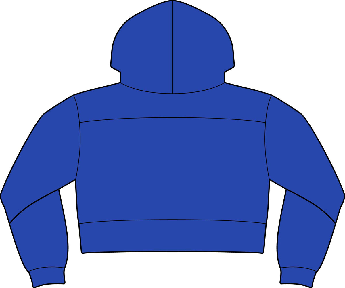 Cropped Hoodie — Levels and trends Cropped Fleece Hooded Sweatshirt