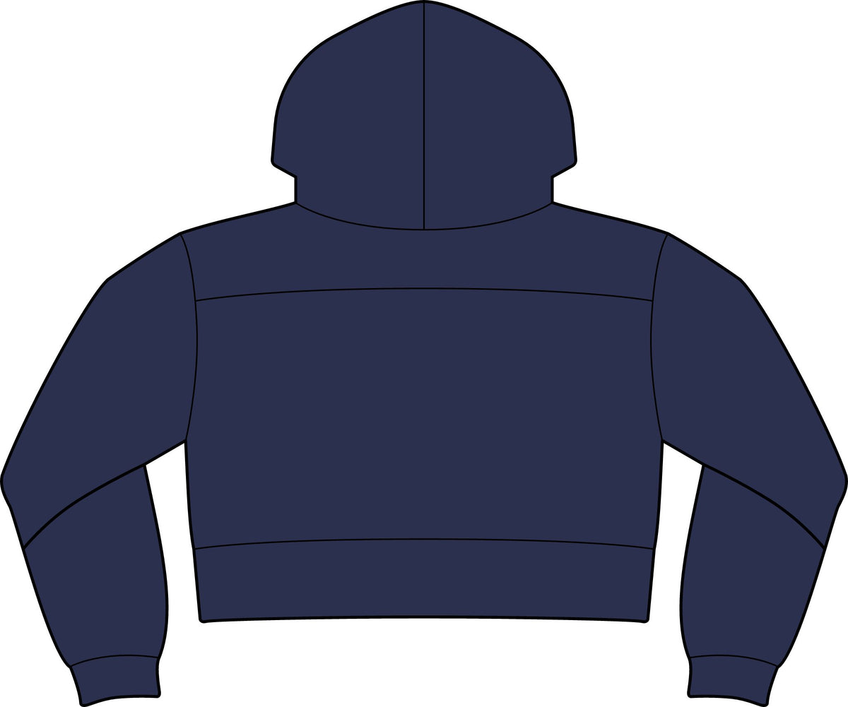 Cropped Hoodie — Levels and trends Cropped Fleece Hooded Sweatshirt