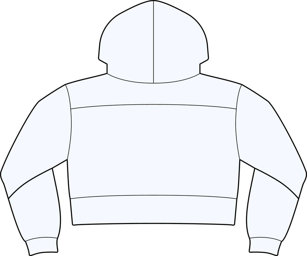 Cropped Hoodie — Levels and trends Cropped Fleece Hooded Sweatshirt