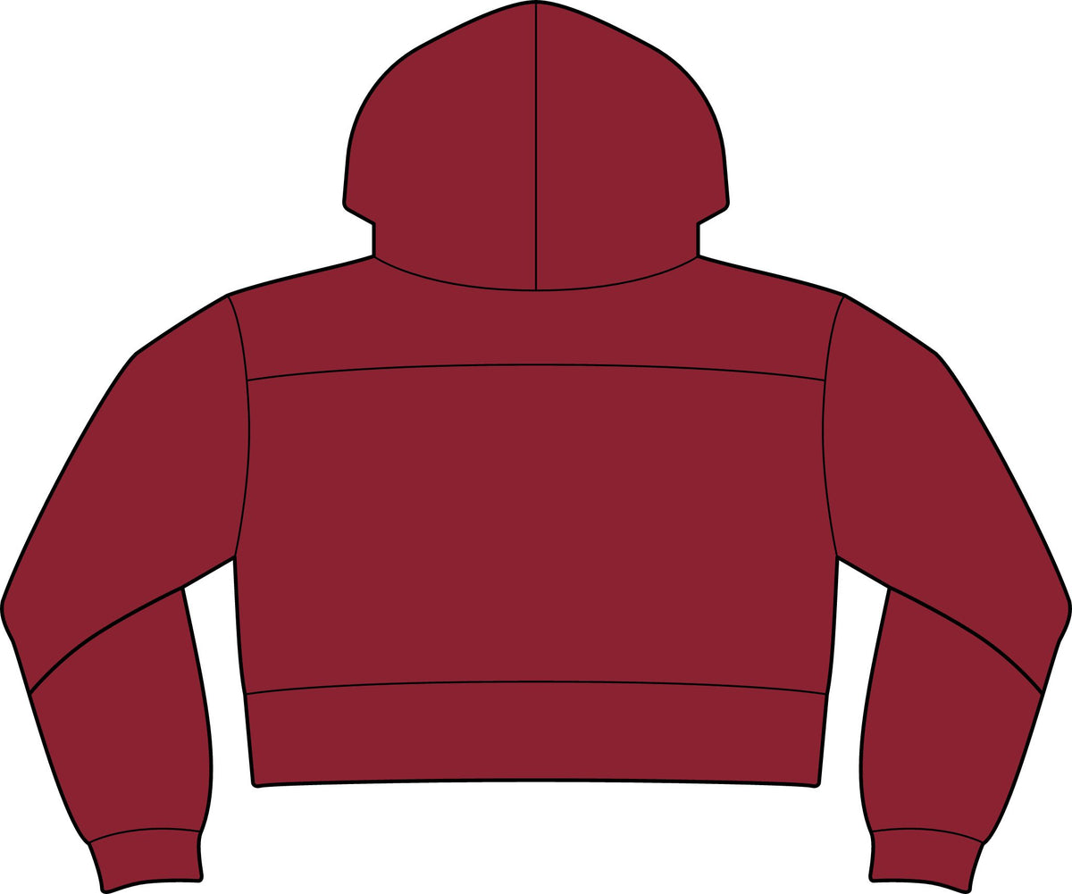 Cropped Hoodie — Levels and trends Cropped Fleece Hooded Sweatshirt
