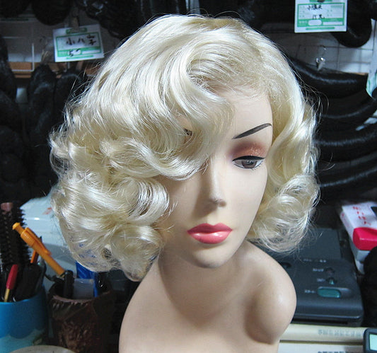 Blonde Curly Fashion Wig for Ladies' Prom