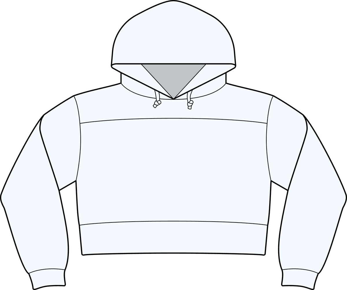 Cropped Hoodie — Levels and trends Cropped Fleece Hooded Sweatshirt