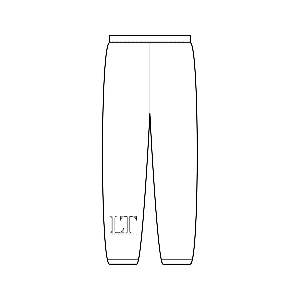 Levels and Trends Diagonal Text Joggers — Minimalist Script Sweatpants with Side Typography