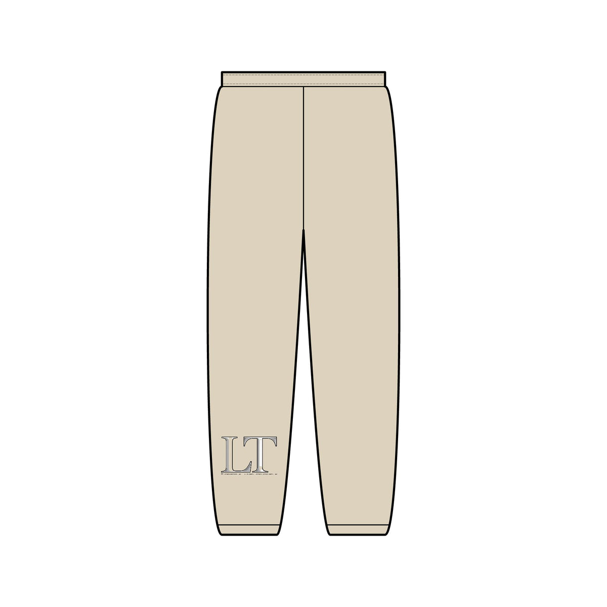 Levels and Trends Diagonal Text Joggers — Minimalist Script Sweatpants with Side Typography