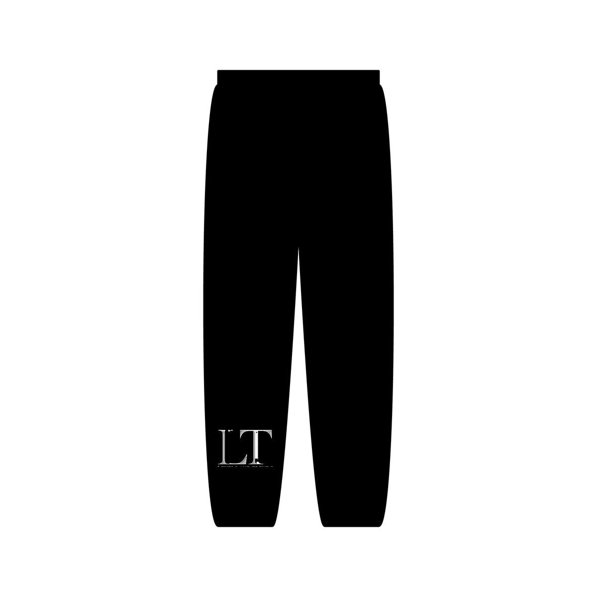 Levels and Trends Diagonal Text Joggers — Minimalist Script Sweatpants with Side Typography
