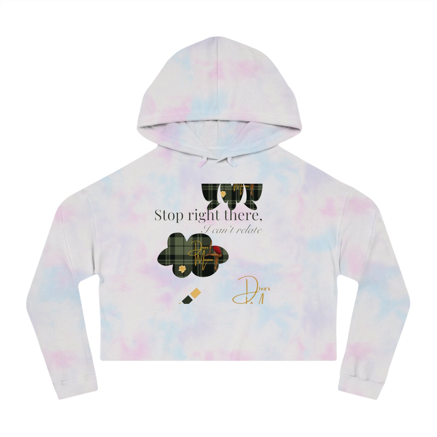 Diva’s Mission-Women’s Cropped Hooded Sweatshirt