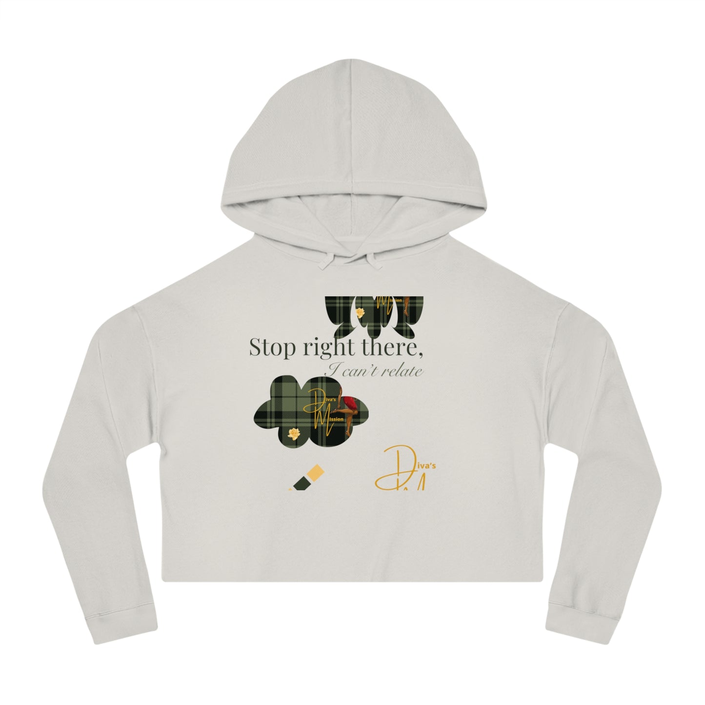 Diva’s Mission-Women’s Cropped Hooded Sweatshirt