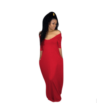 Casual Short Sleeve Pocket Dress