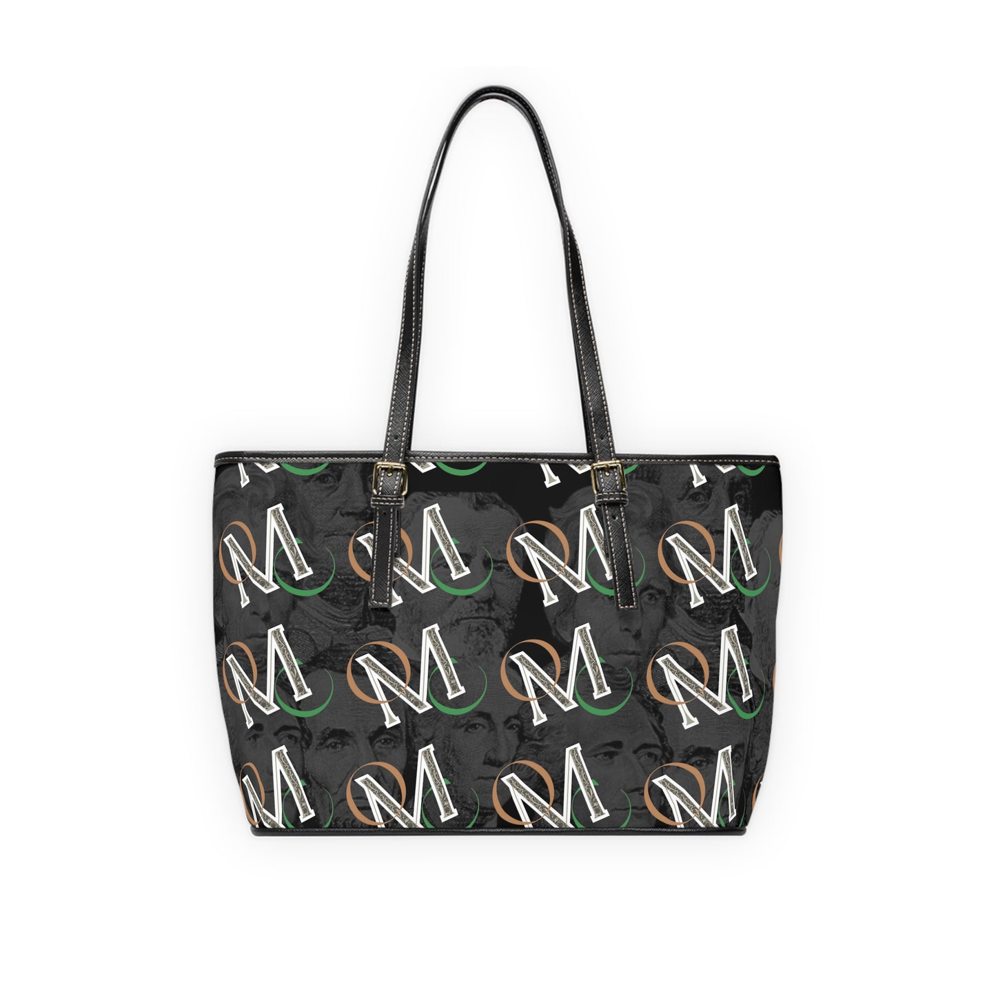 Old money collection- Pattern PU Leather Shoulder Bag — Vintage US Founding Fathers Print