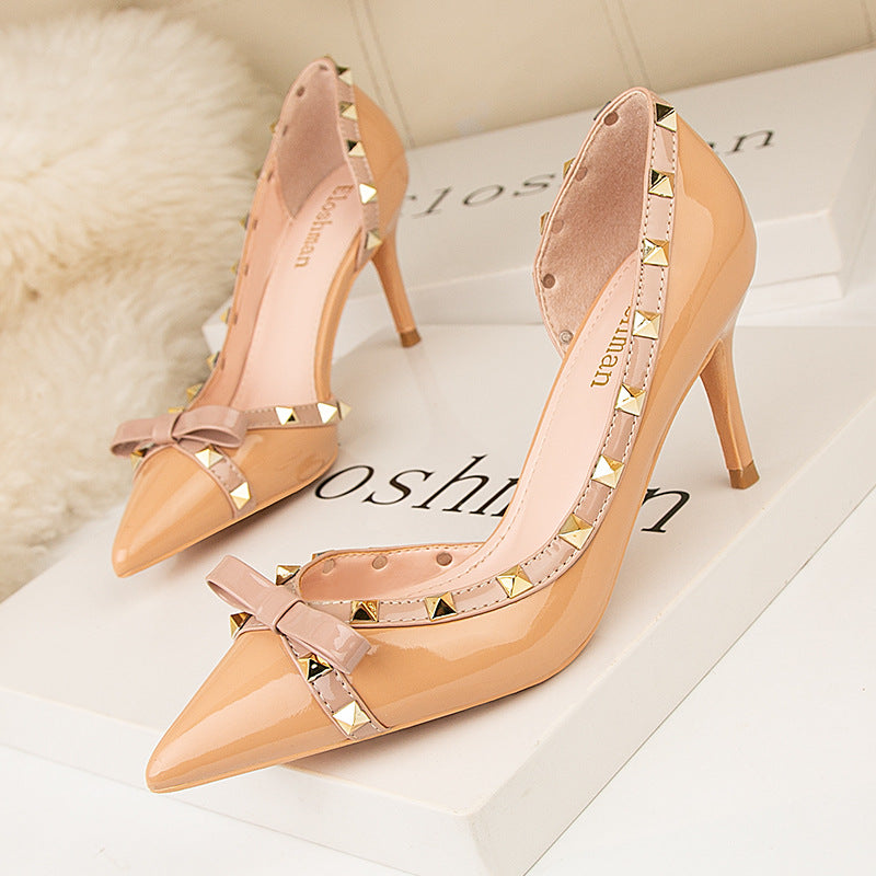 Stylish High Heel Women’s Shoes with Studded Details