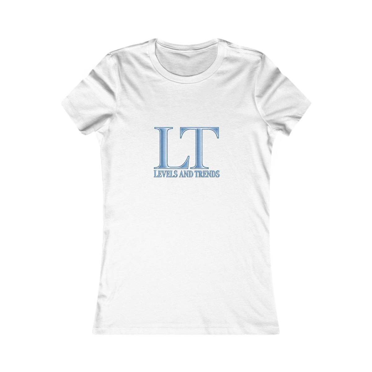 Levels and Trends (LT) light blue Women's Graphic Tee – Classic Monogram Logo