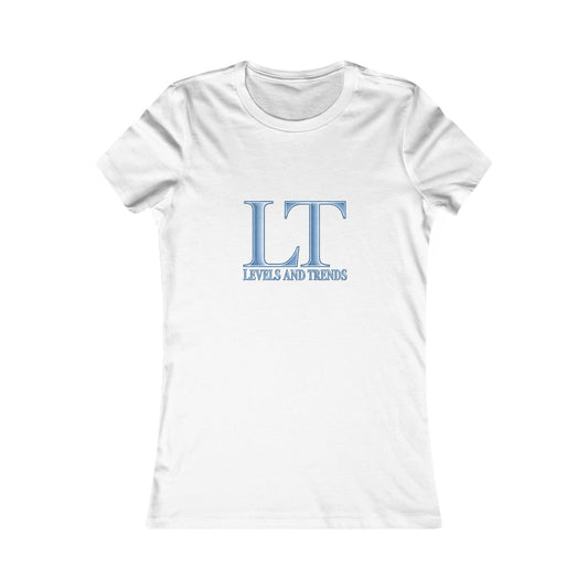 Levels and Trends (LT) light blue Women's Graphic Tee – Classic Monogram Logo