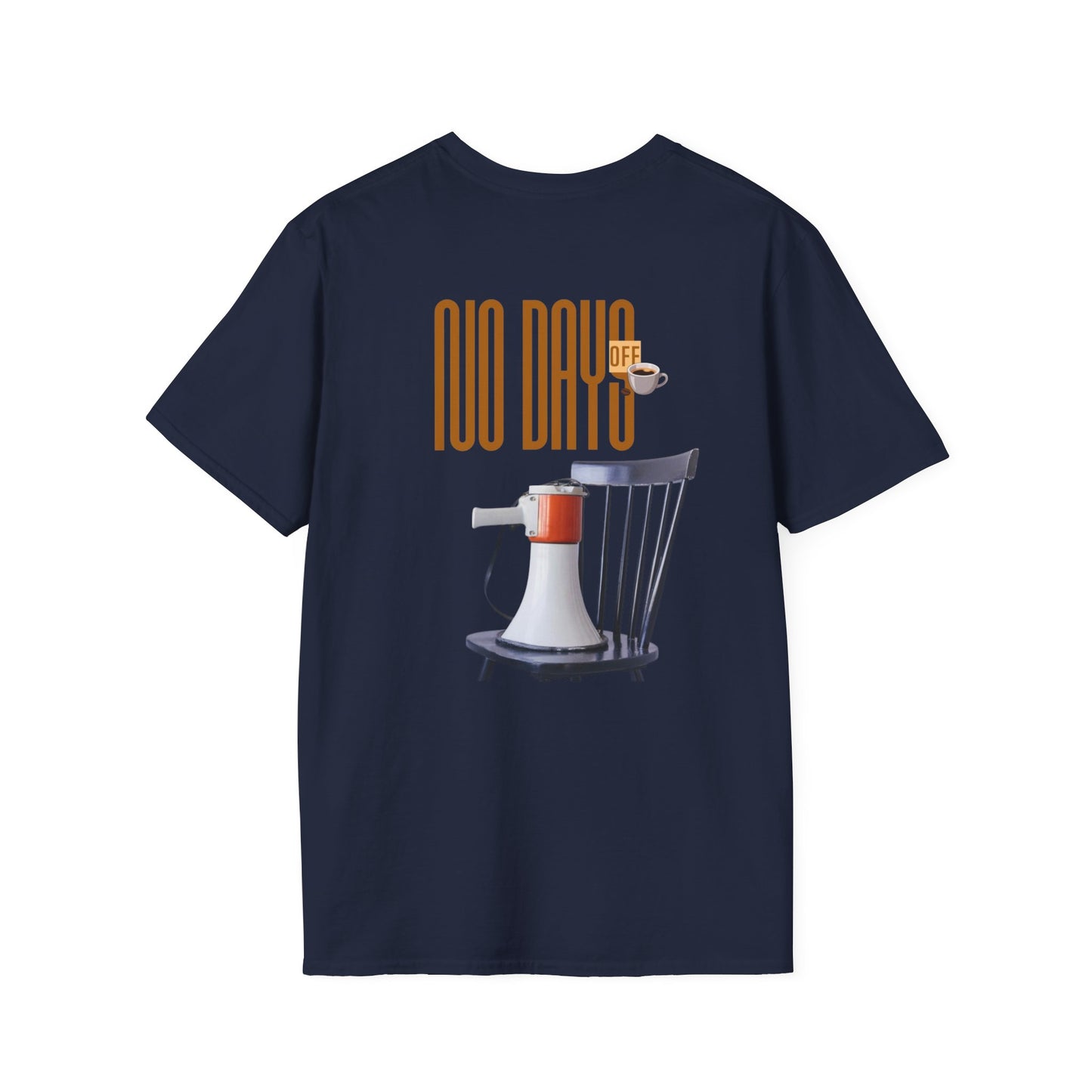Coffee T-Shirt — “No Days off coffee” Retro Coffee Cup Design