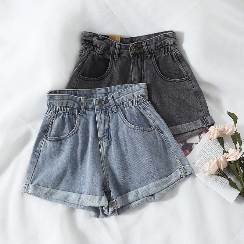 Vintage High Waist Denim Shorts