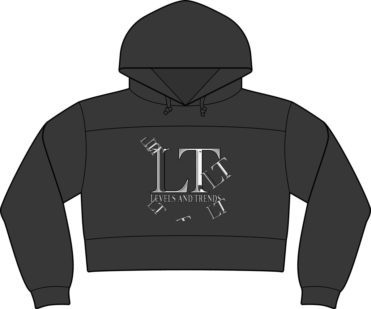 Cropped Hoodie — Levels and trends Cropped Fleece Hooded Sweatshirt