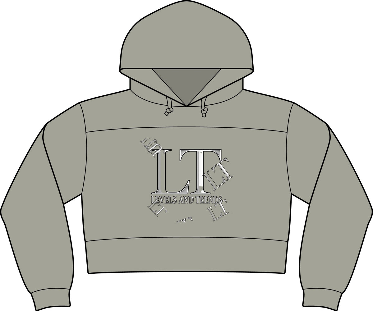 Cropped Hoodie — Levels and trends Cropped Fleece Hooded Sweatshirt
