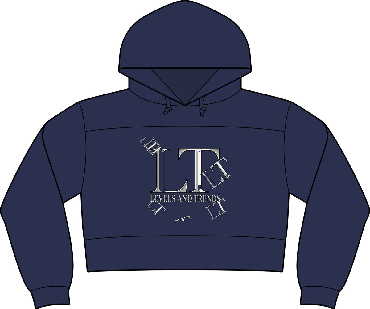 Cropped Hoodie — Levels and trends Cropped Fleece Hooded Sweatshirt