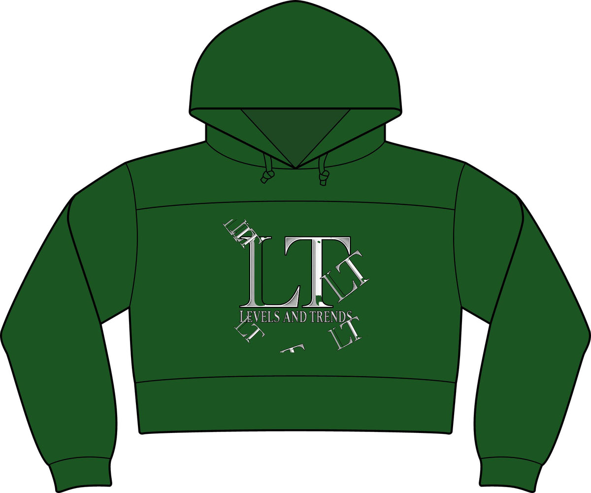 Cropped Hoodie — Levels and trends Cropped Fleece Hooded Sweatshirt