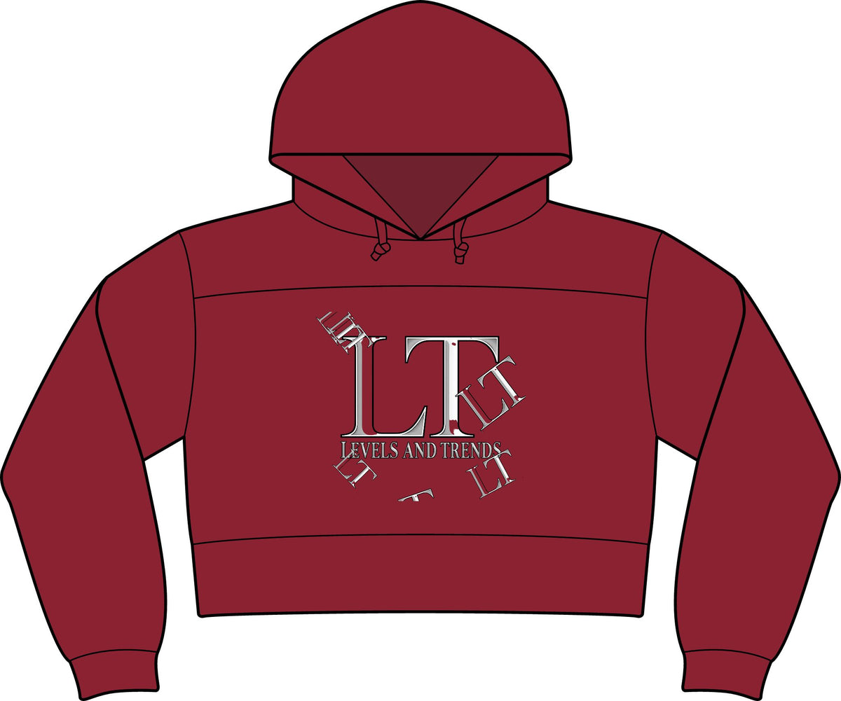 Cropped Hoodie — Levels and trends Cropped Fleece Hooded Sweatshirt