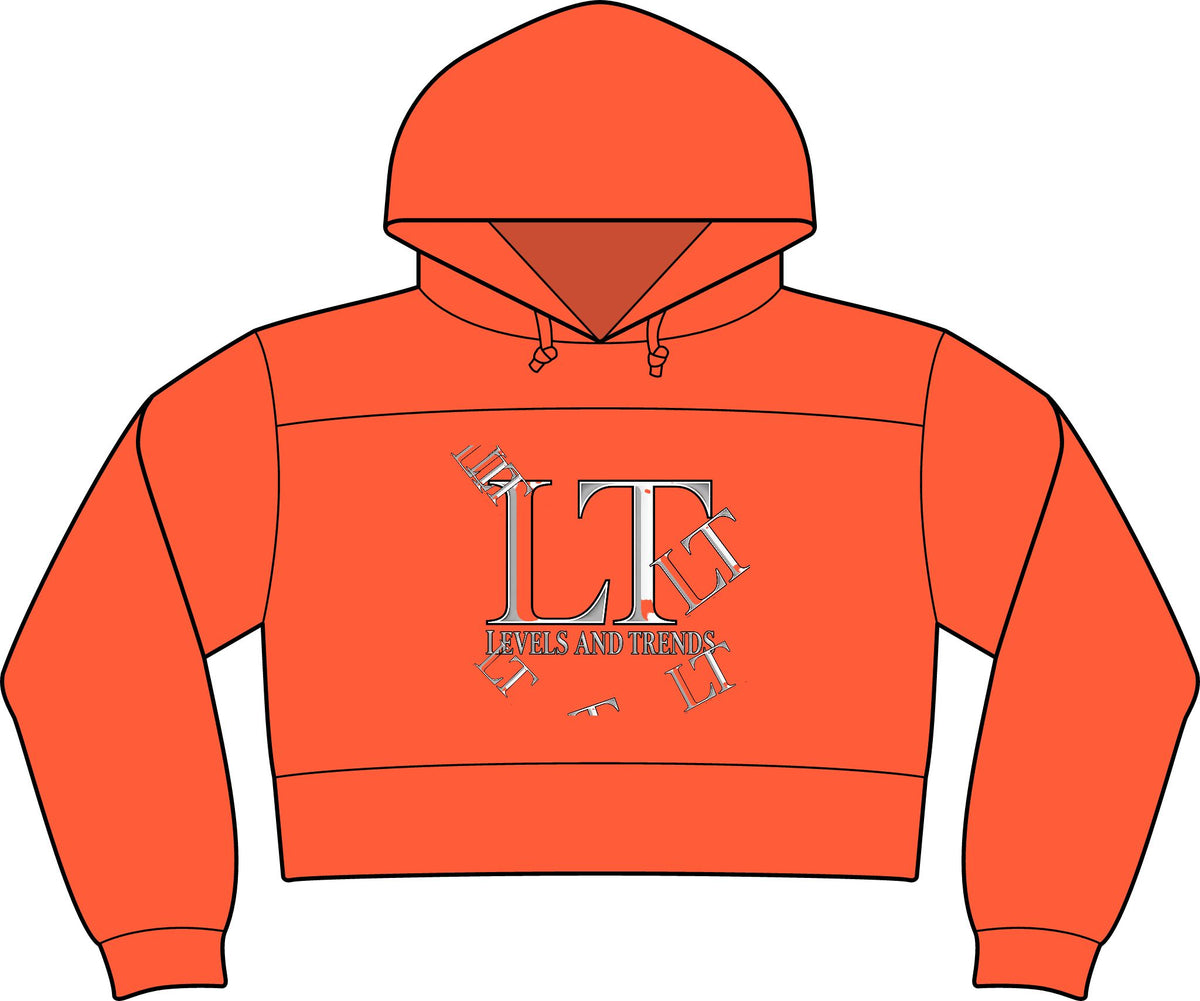 Cropped Hoodie — Levels and trends Cropped Fleece Hooded Sweatshirt