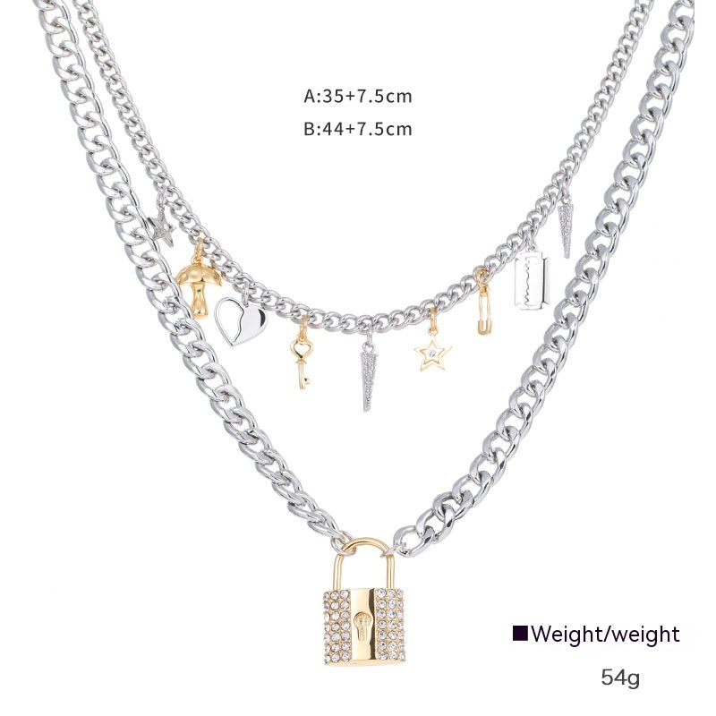 Exquisite Copper Alloy Punk Theme Pendant Necklace
