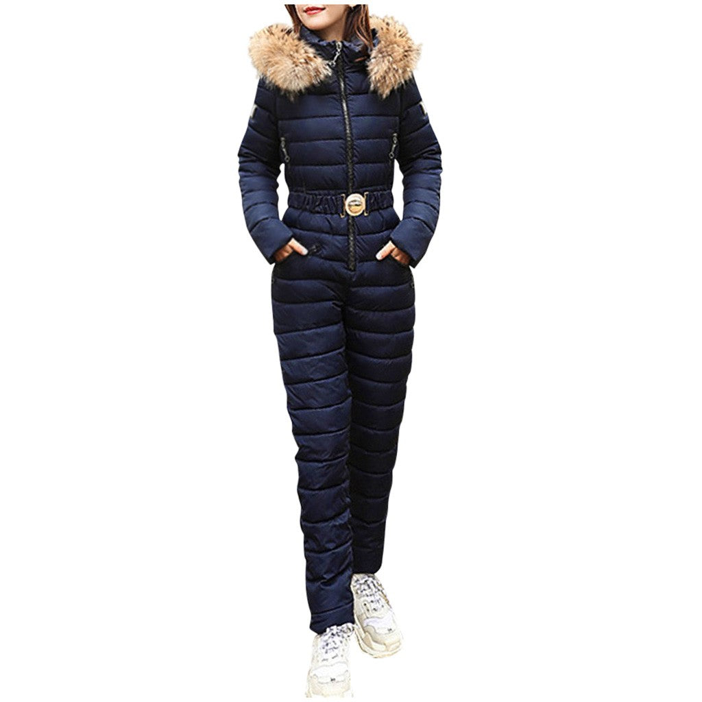 Ladies' One-Piece Cotton Ski Suit and Jumpsuit Set