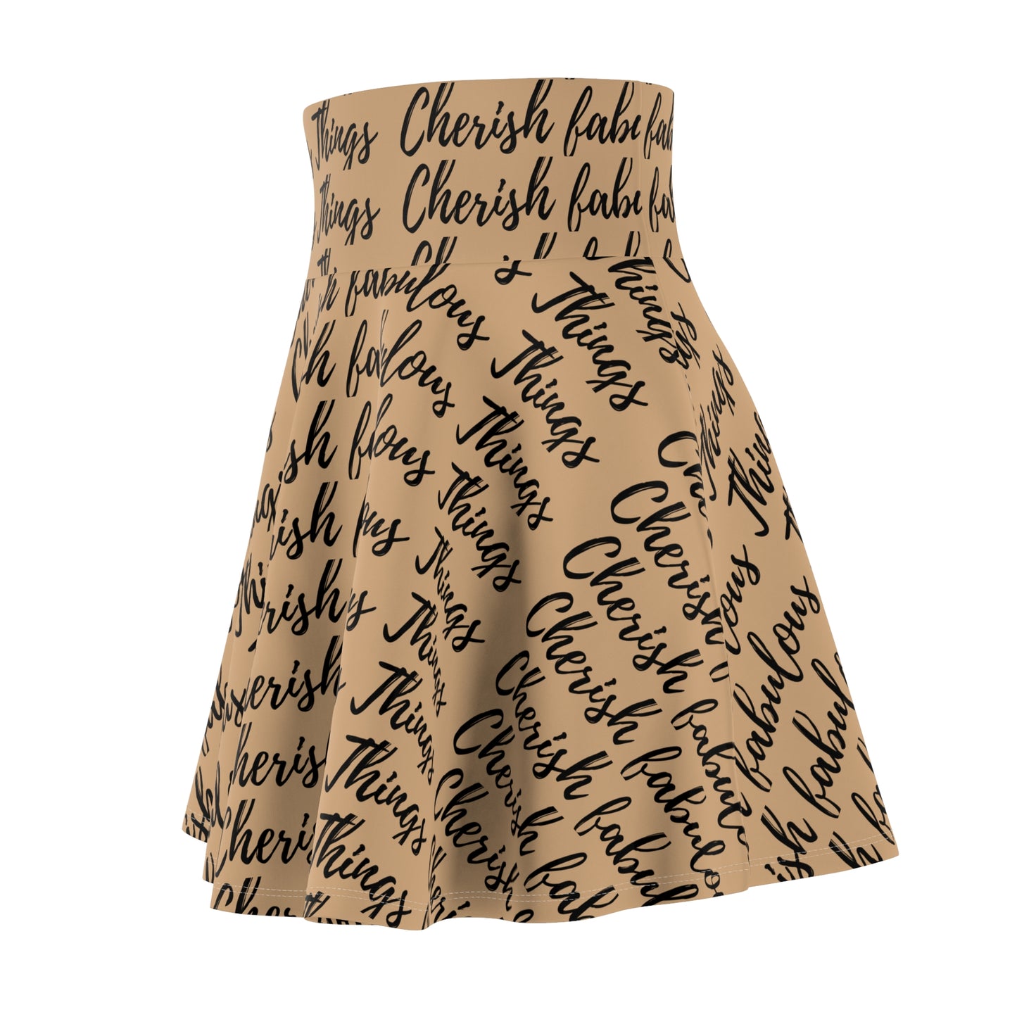 Cherish Fabulous -Script Print Skater Skirt