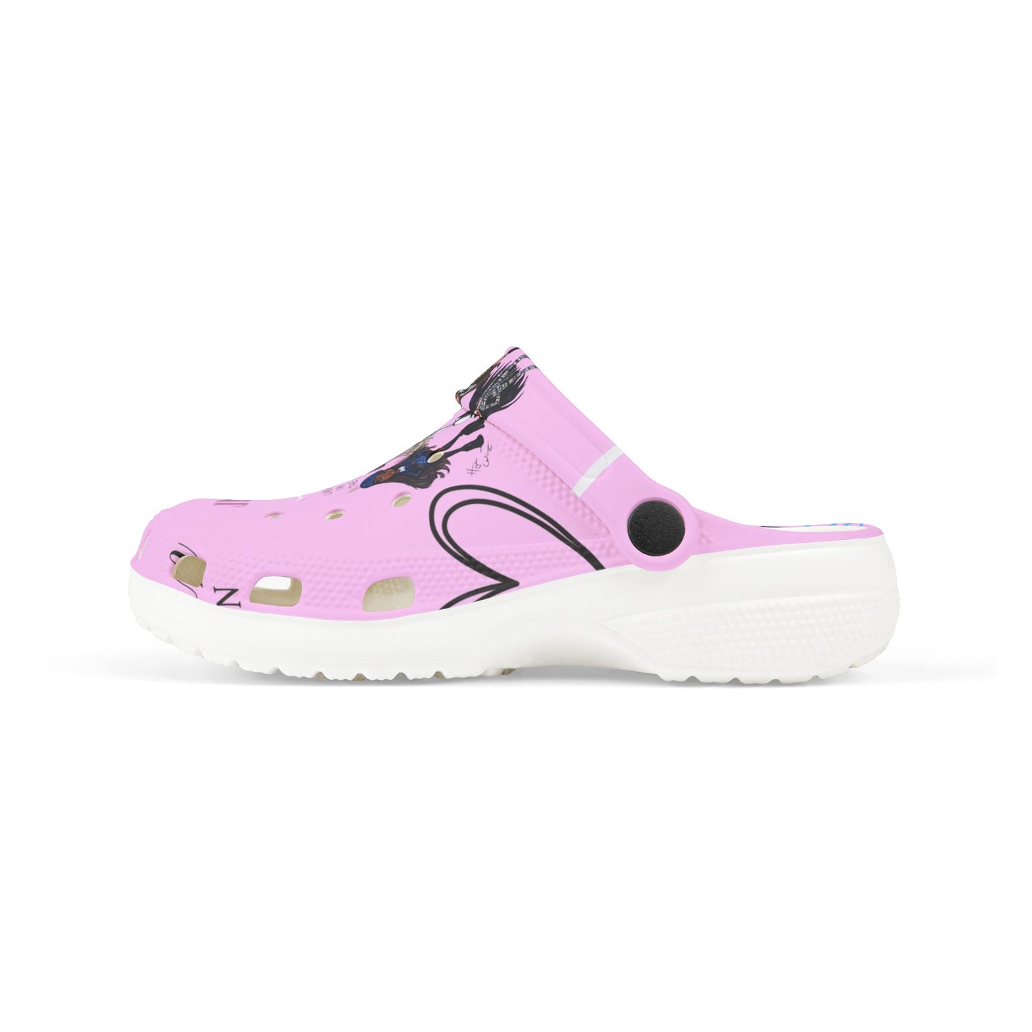 Kids Pink Anime Girl Crocs — “I Make Summertime Better” EVA Foam Sandals