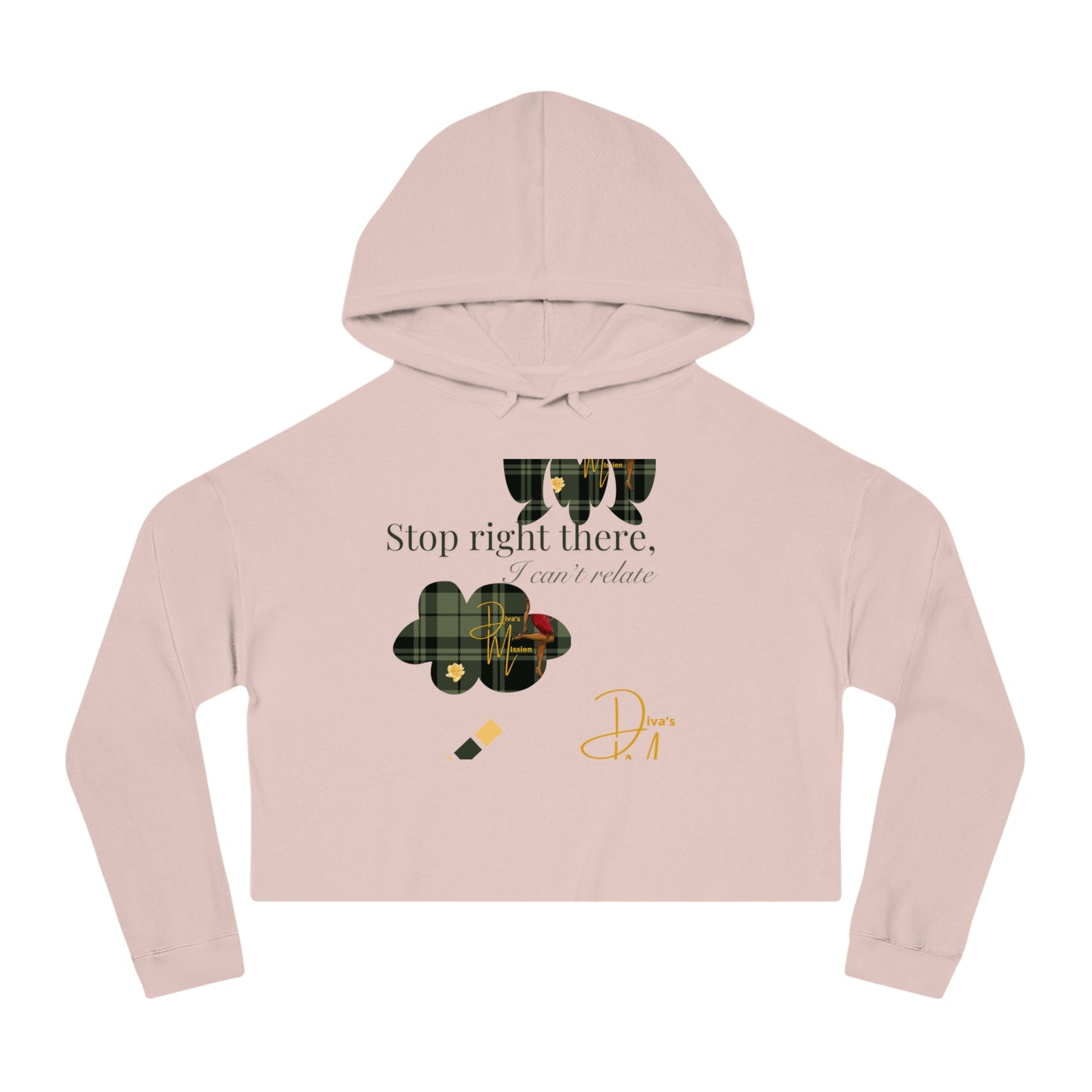 Diva’s Mission-Women’s Cropped Hooded Sweatshirt