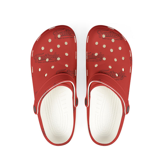 Apple FRUITODY-Foam Clogs — Comfortable Slip-On Shoes with All-Over Logo Print