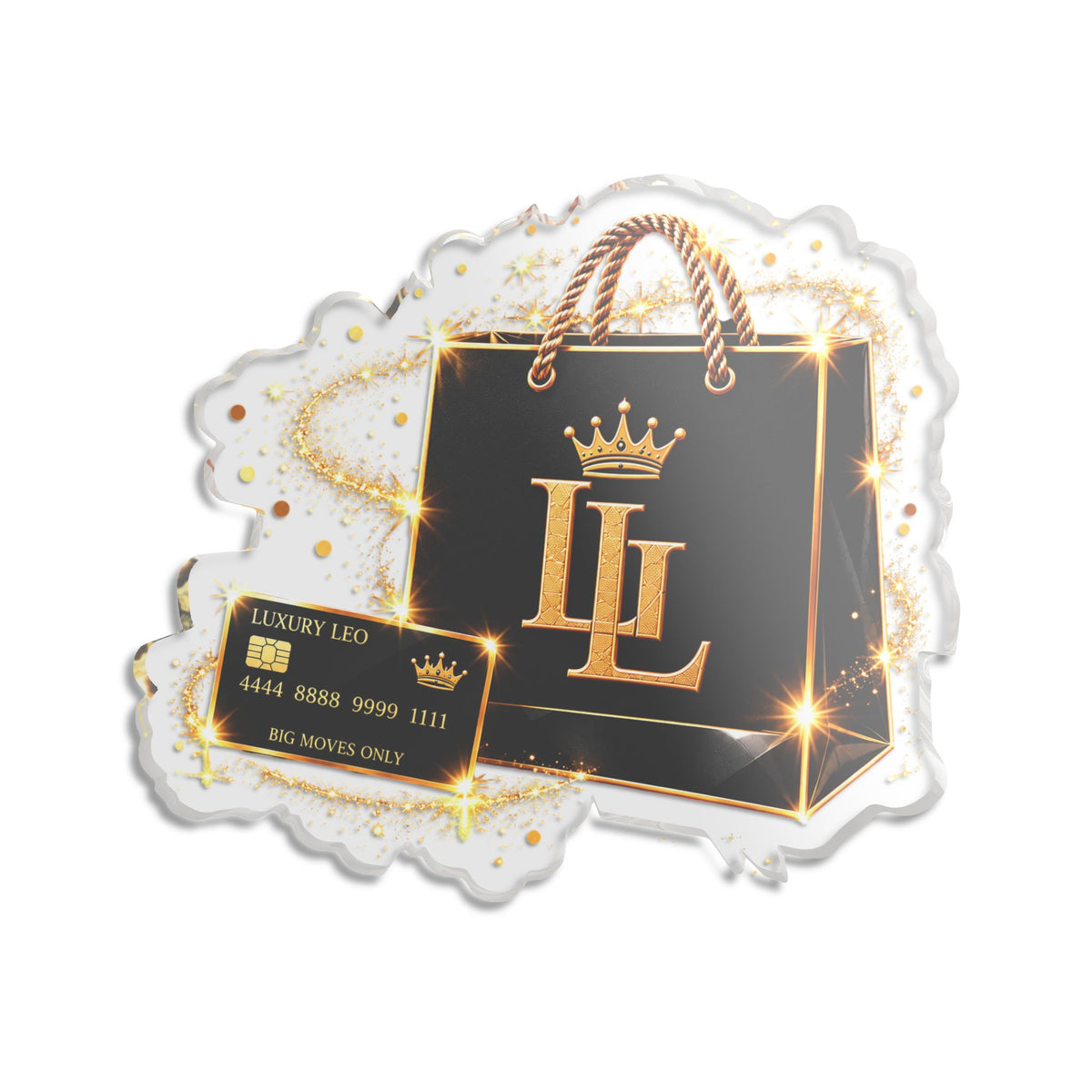 Luxury Leo- Sticker — Custom 'LL' Shopping Bag Design
