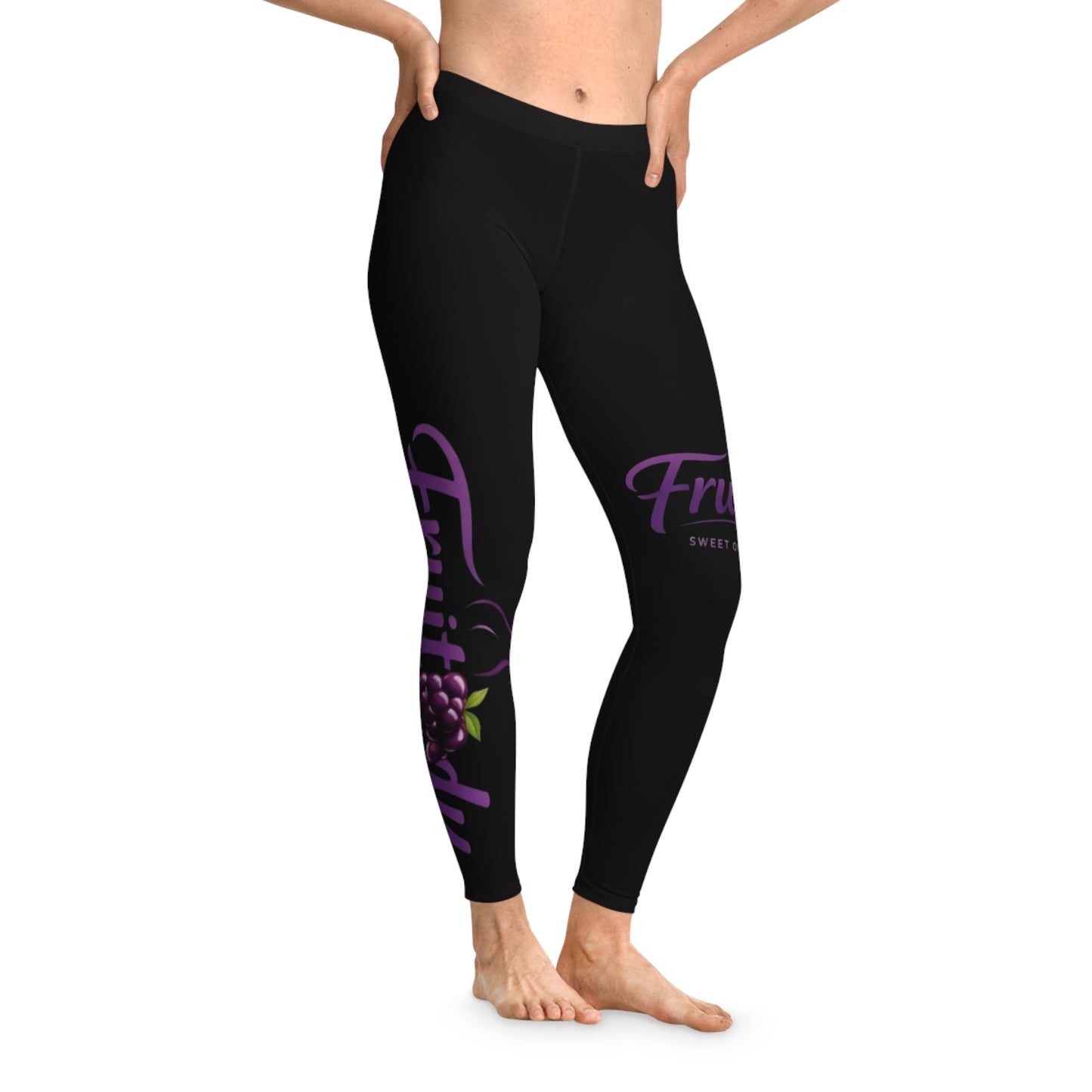 Leggings — Fruitody grape Black All-Over Print