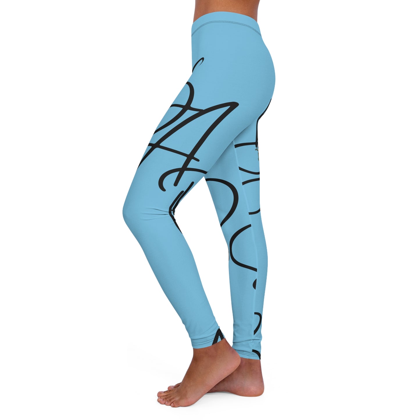 B.a.p.s-Diva blue High-Waist Women’s Leggings — Everyday Activewear Yoga Pants