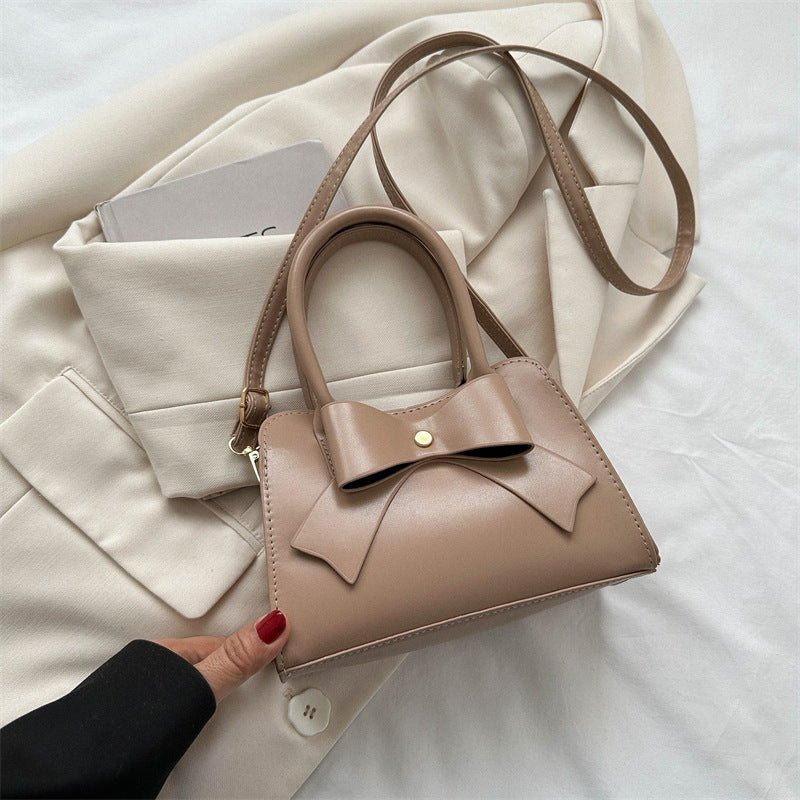 Summer New Ladies Solid Color Bowknot Messenger Bag