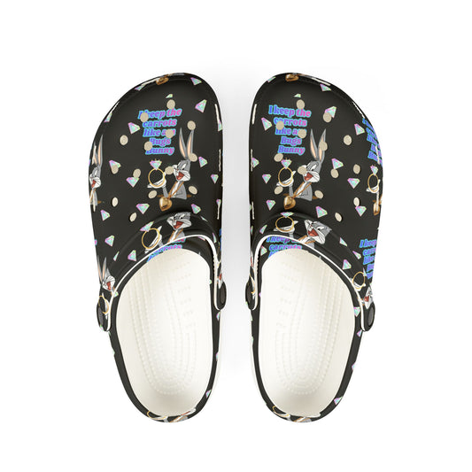 Bugs carrot — Black Abstract Floral All-Over Print